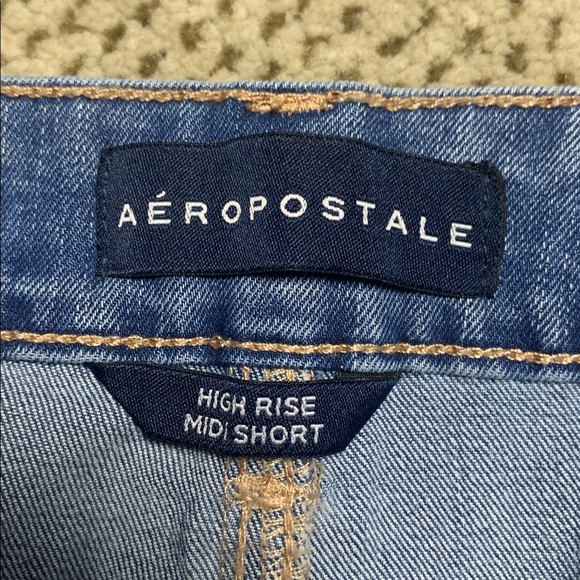 Aeropostale Ripped Blue Jean Shorts - Picture 4 of 4